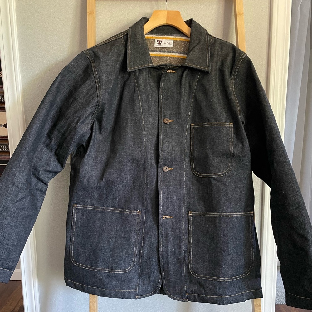 Tellason denim blanket-lined Baker Jacket XL